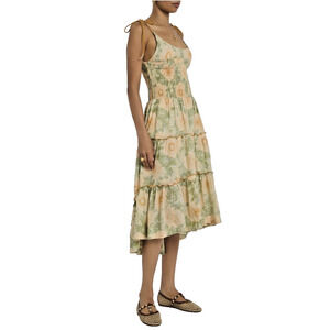 NWT Free People Adriel Floral Print V-Neck Sleeveless Tiered Mini Dress L ($168)